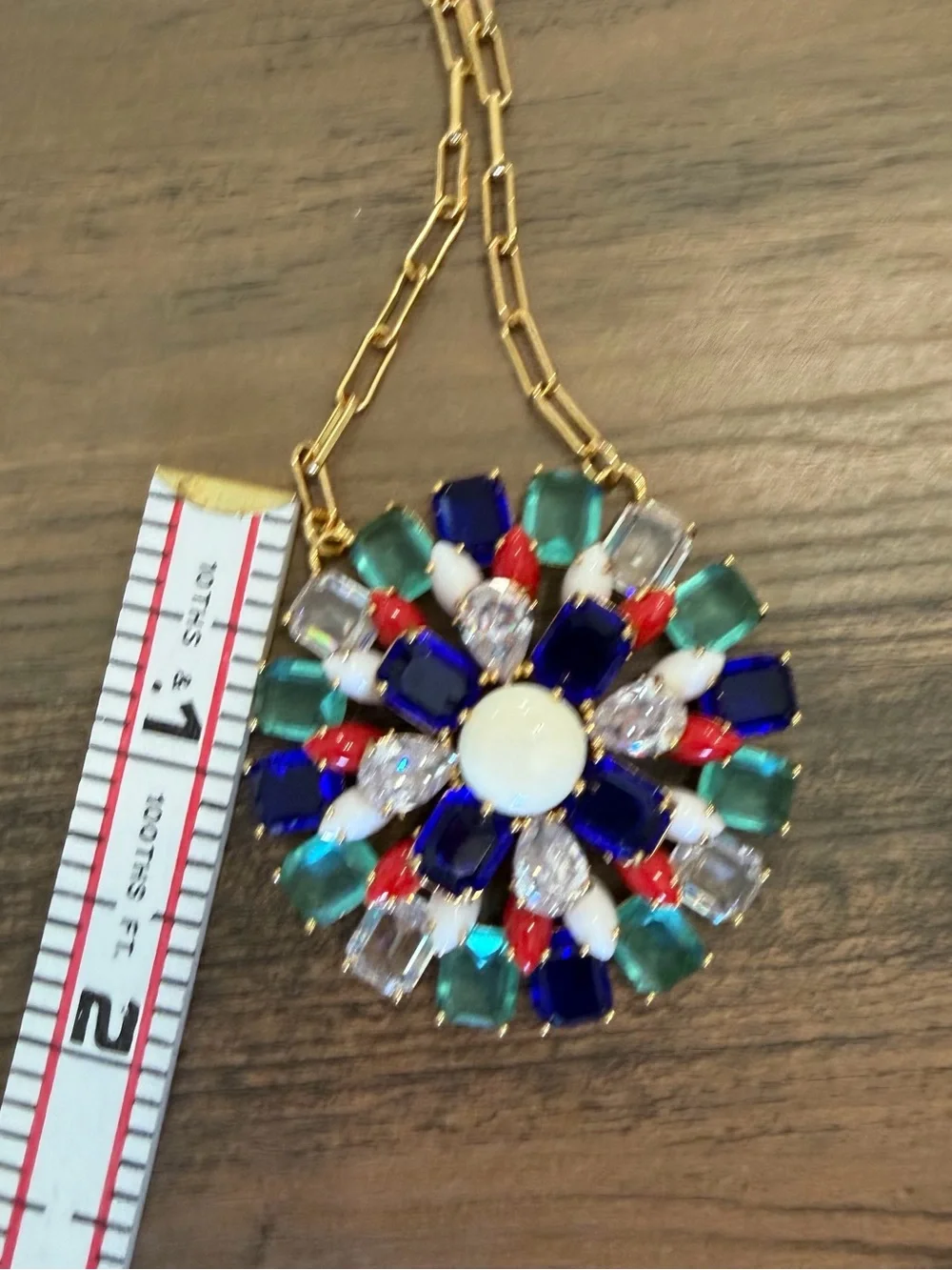 Kate Spade Firework Floral Gemburst Pendant Necklace - Gold Tone New with Tags